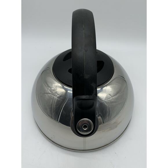 Revere Stainless Steel Whistling Tea Kettle Paul Rever Ware Easy-Fill Easy Clean - Picture 1 of 7